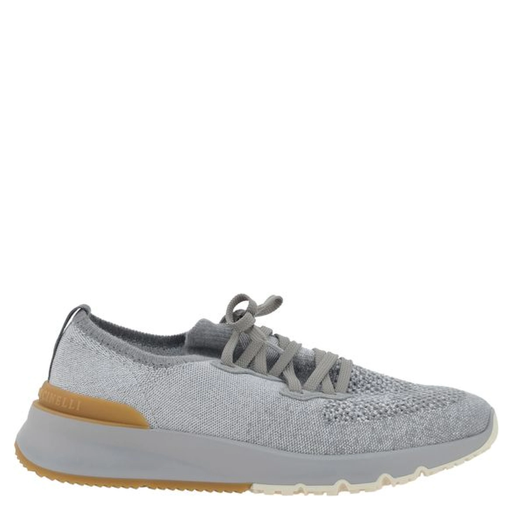 Gray Cotton Athletic Sneakers