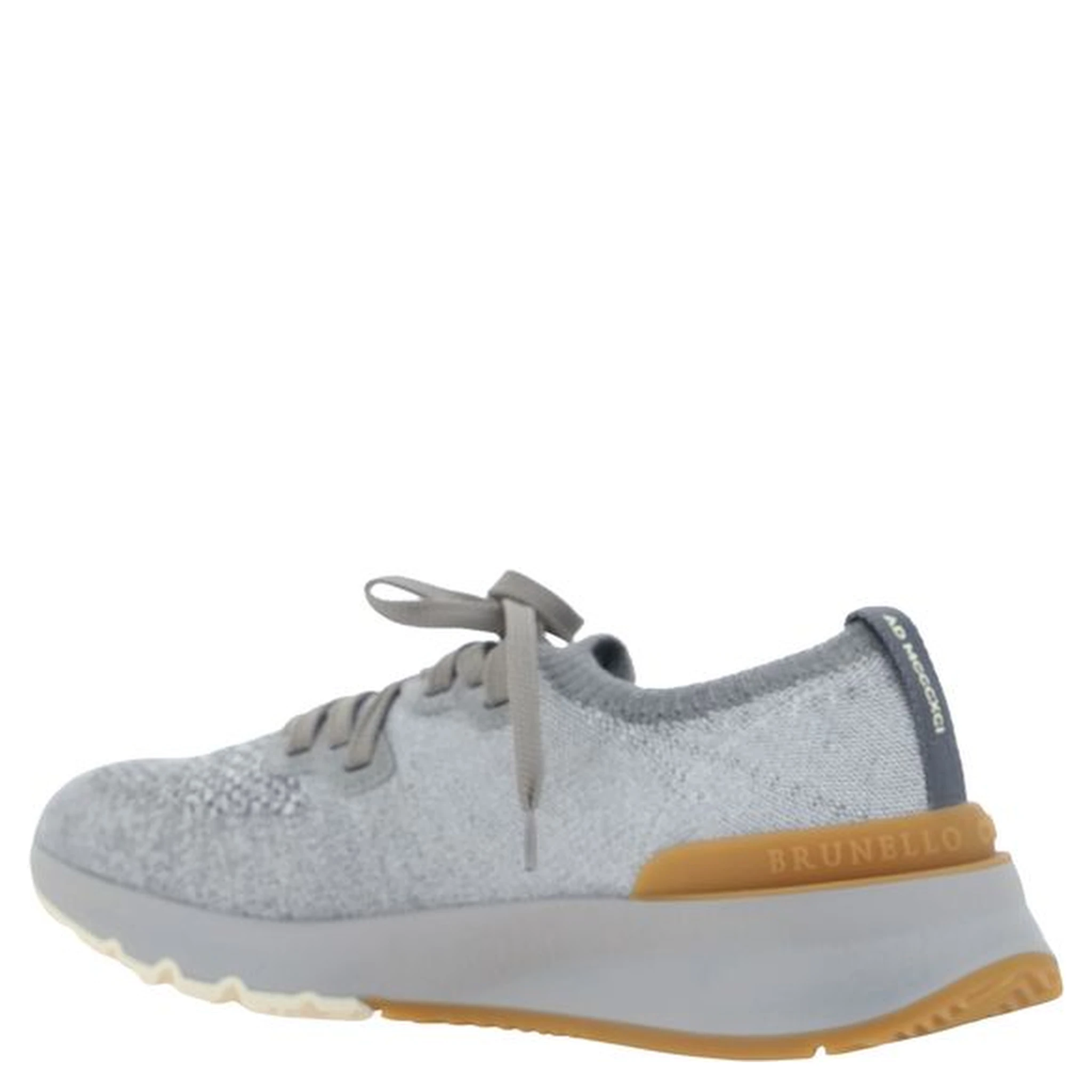 Gray Cotton Athletic Sneakers
