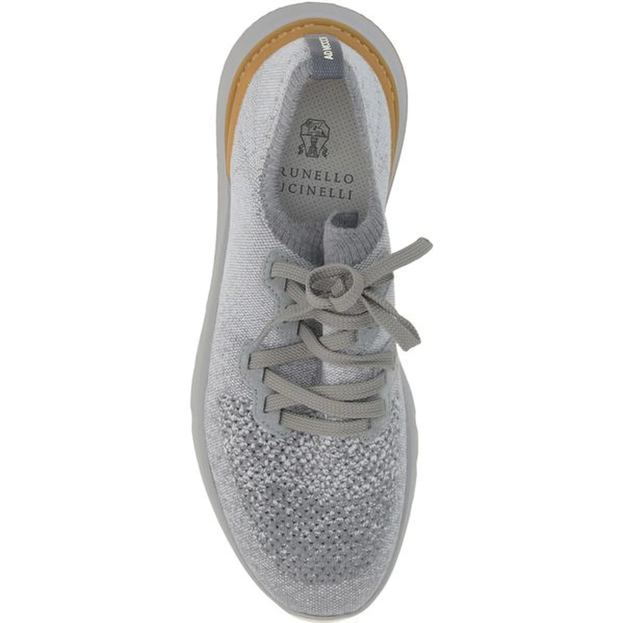 Gray Cotton Athletic Sneakers