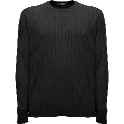Gaudenzi Mans Long-Sleeved Ribbed Cotton Sweater