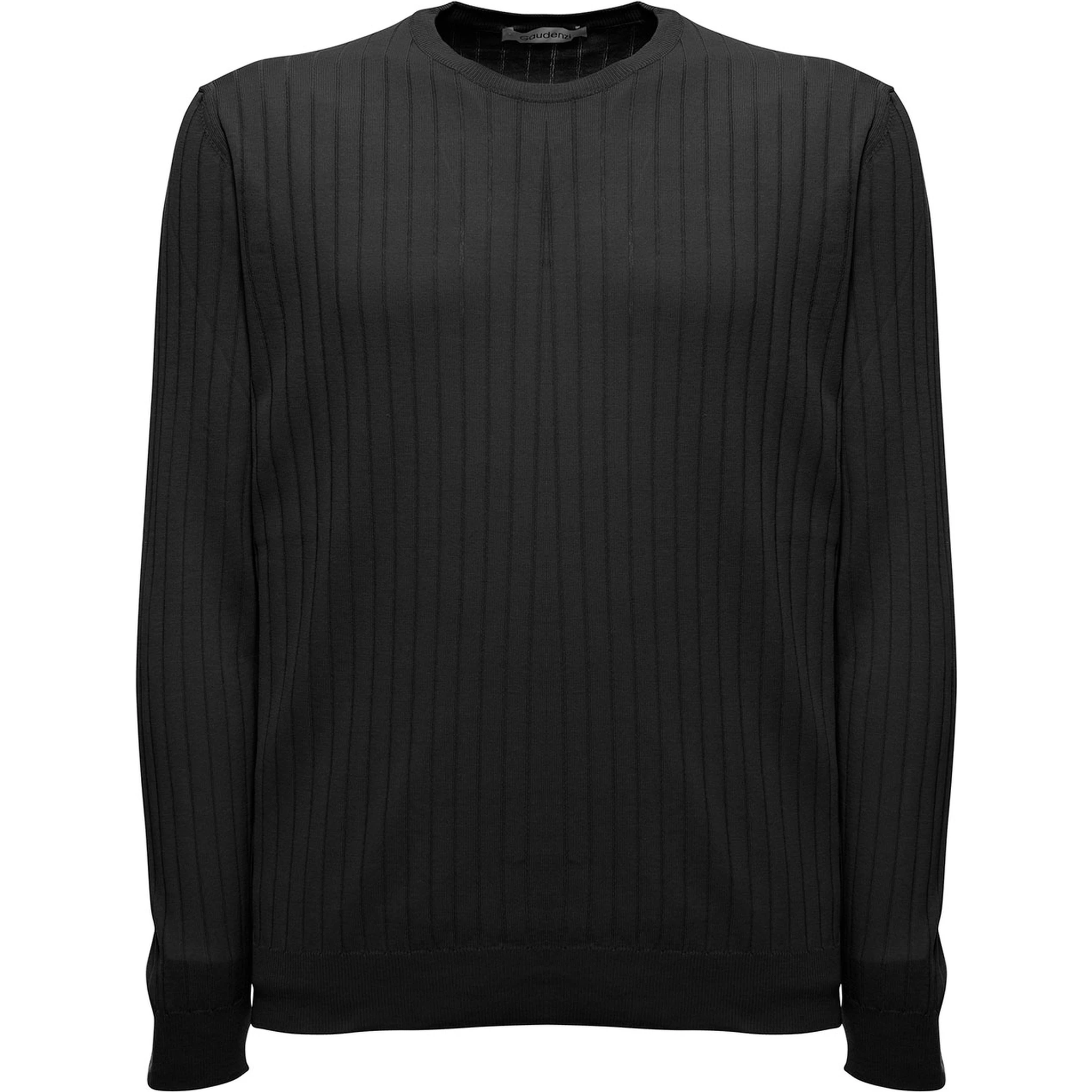 Gaudenzi Mans Long-Sleeved Ribbed Cotton Sweater