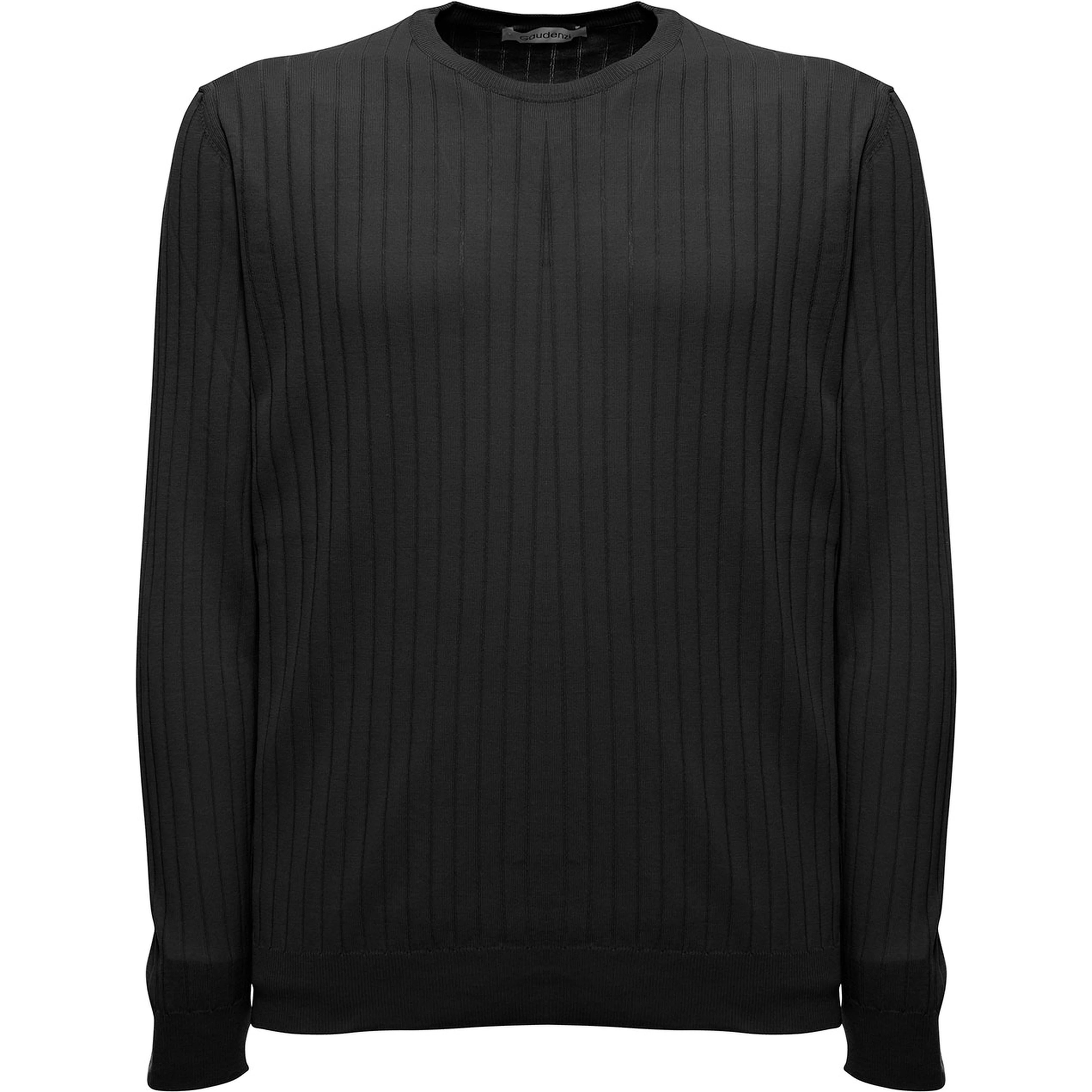 Gaudenzi Mans Long-Sleeved Ribbed Cotton Sweater
