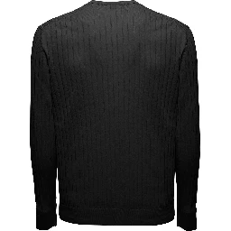 Gaudenzi Mans Long-Sleeved Ribbed Cotton Sweater