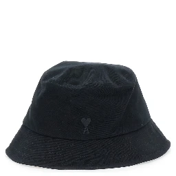 Black Hat with Logo on the Front in Cotton Man