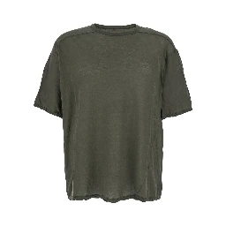 Brad Green Crewneck T-Shirt with Rear Stitching in Cotton Man