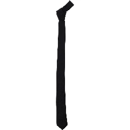 Skinny Evening Black Tie in Silk Grosgrain Man Saint Laurent