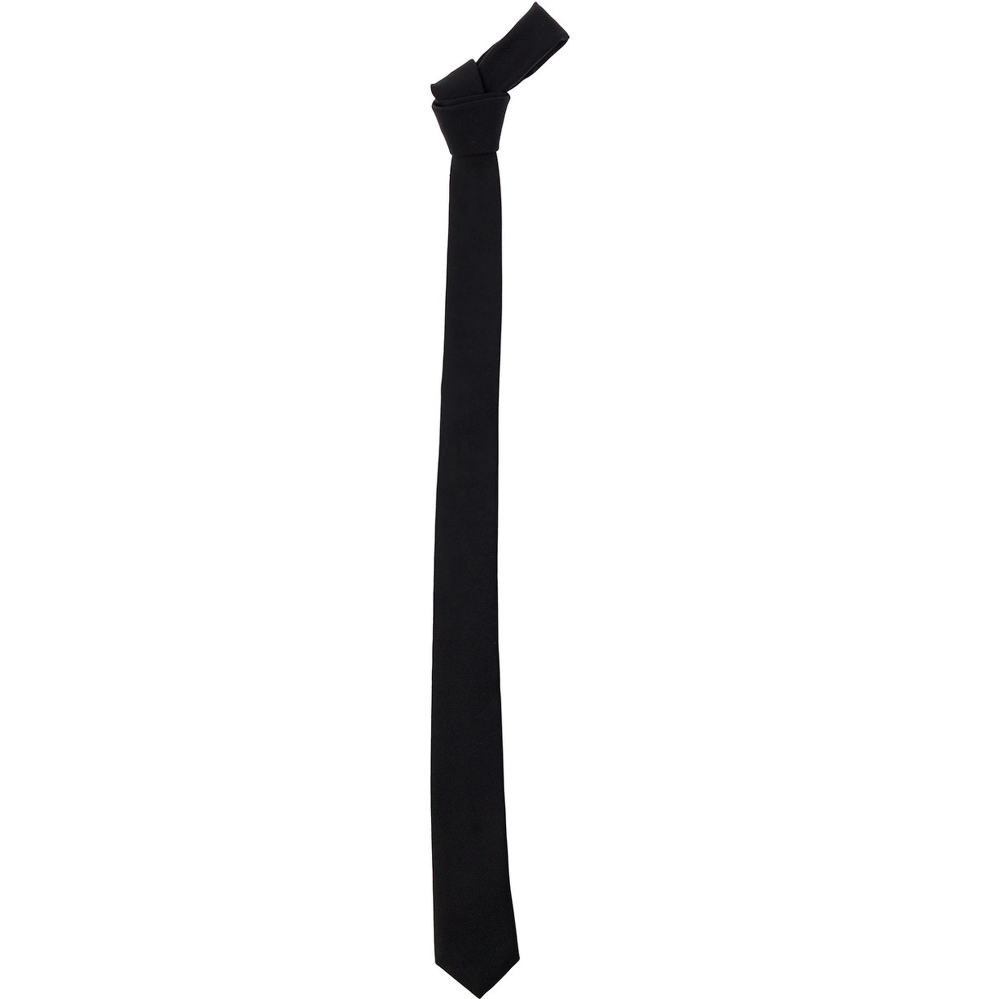 Skinny Evening Black Tie in Silk Grosgrain Man Saint Laurent