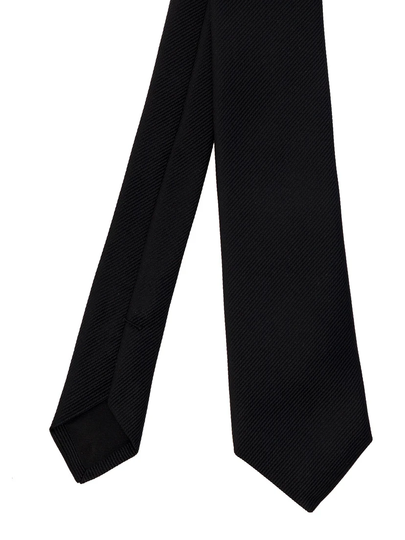 Skinny Evening Black Tie in Silk Grosgrain Man Saint Laurent