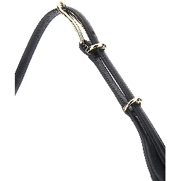 Black Shoulder Bag with Top Handle in Leather Woman