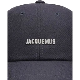 La Casquette Artichau Blue Baseball Cap with Adjustable Drawstring and Fringed Hem in Wool Blend Man