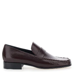 Bordeaux Pull-On Loafers in Leather Woman