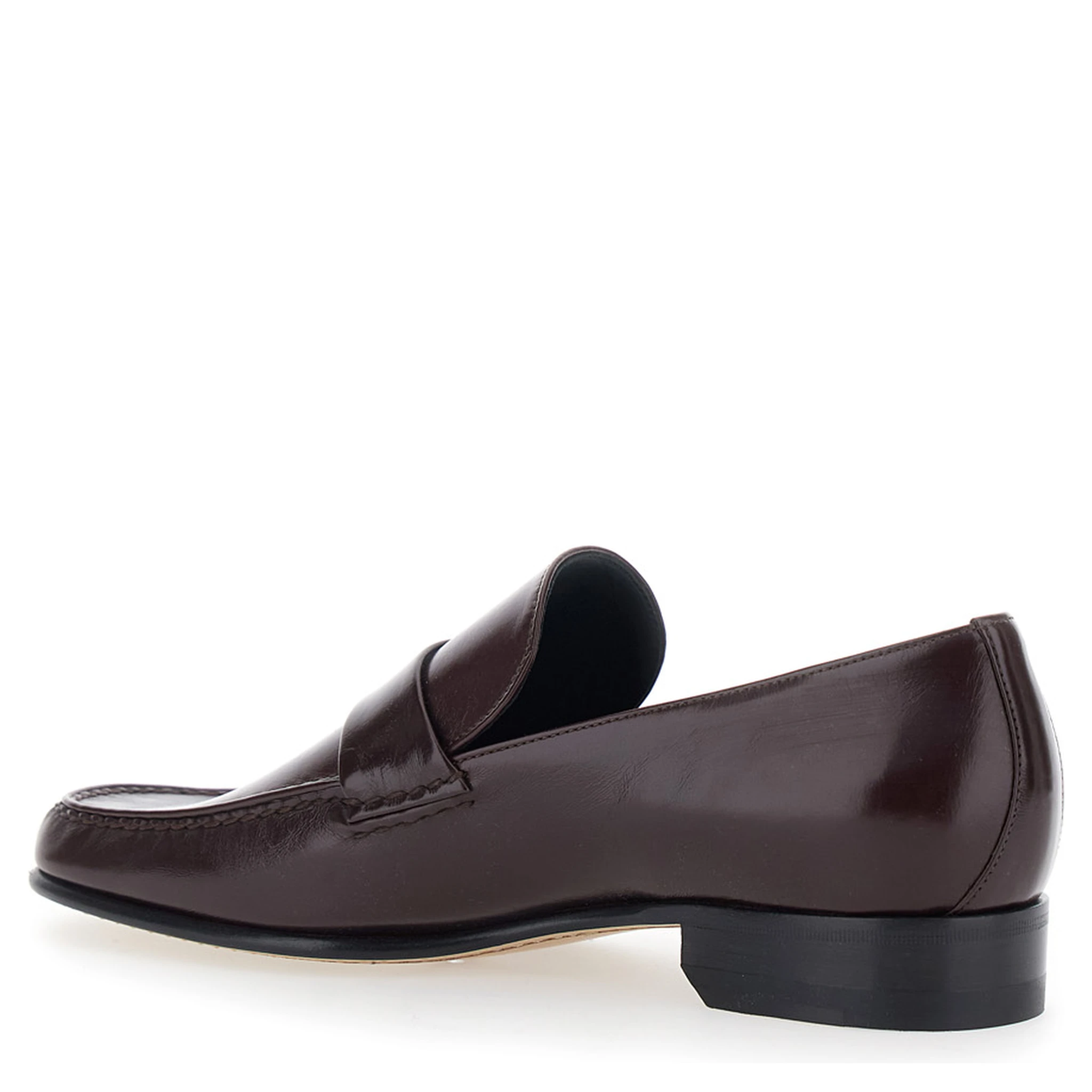 Bordeaux Pull-On Loafers in Leather Woman
