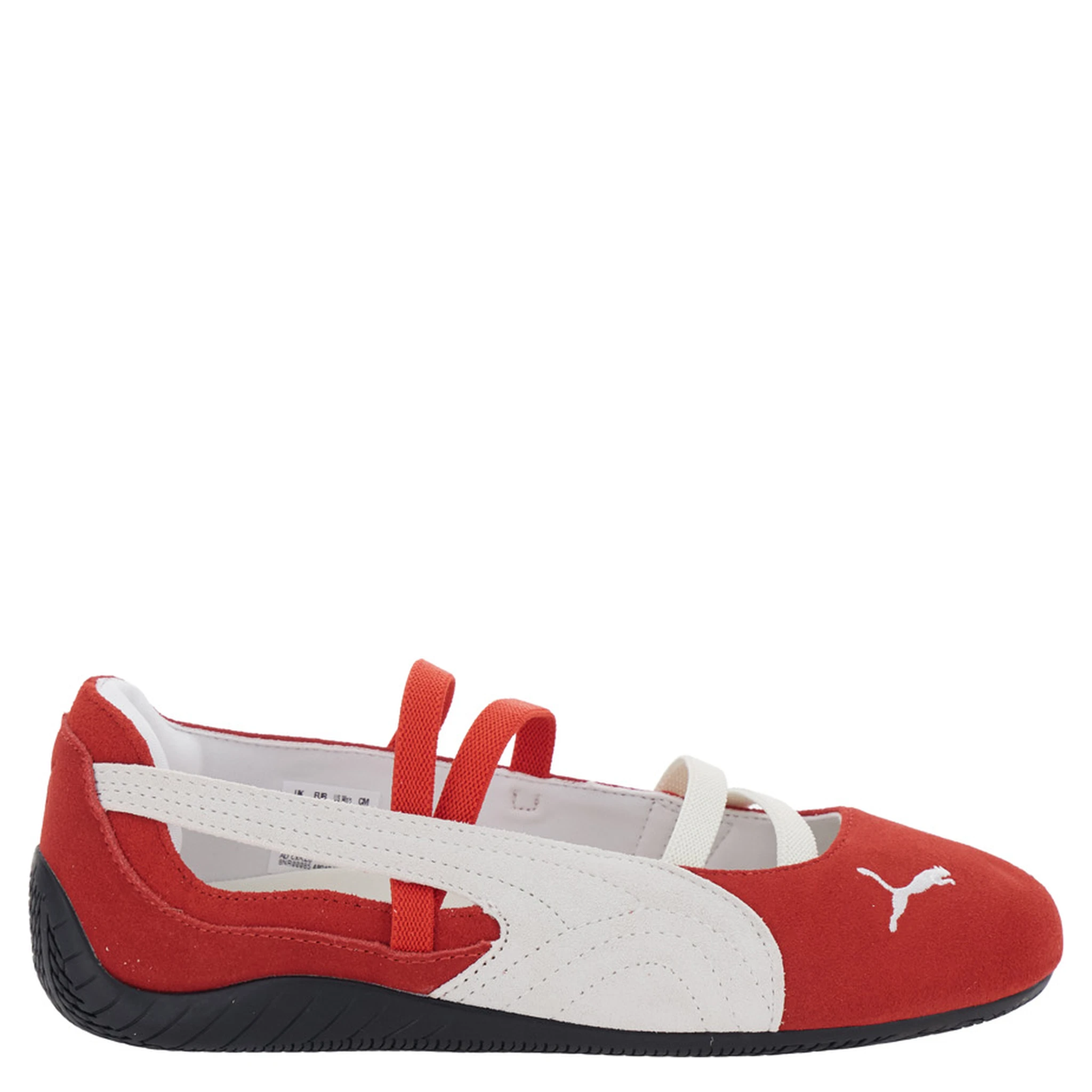 Speedcat Ballet Red Sneaker with Embroidered Logo on the Front and Elastic Band in Suede Woman