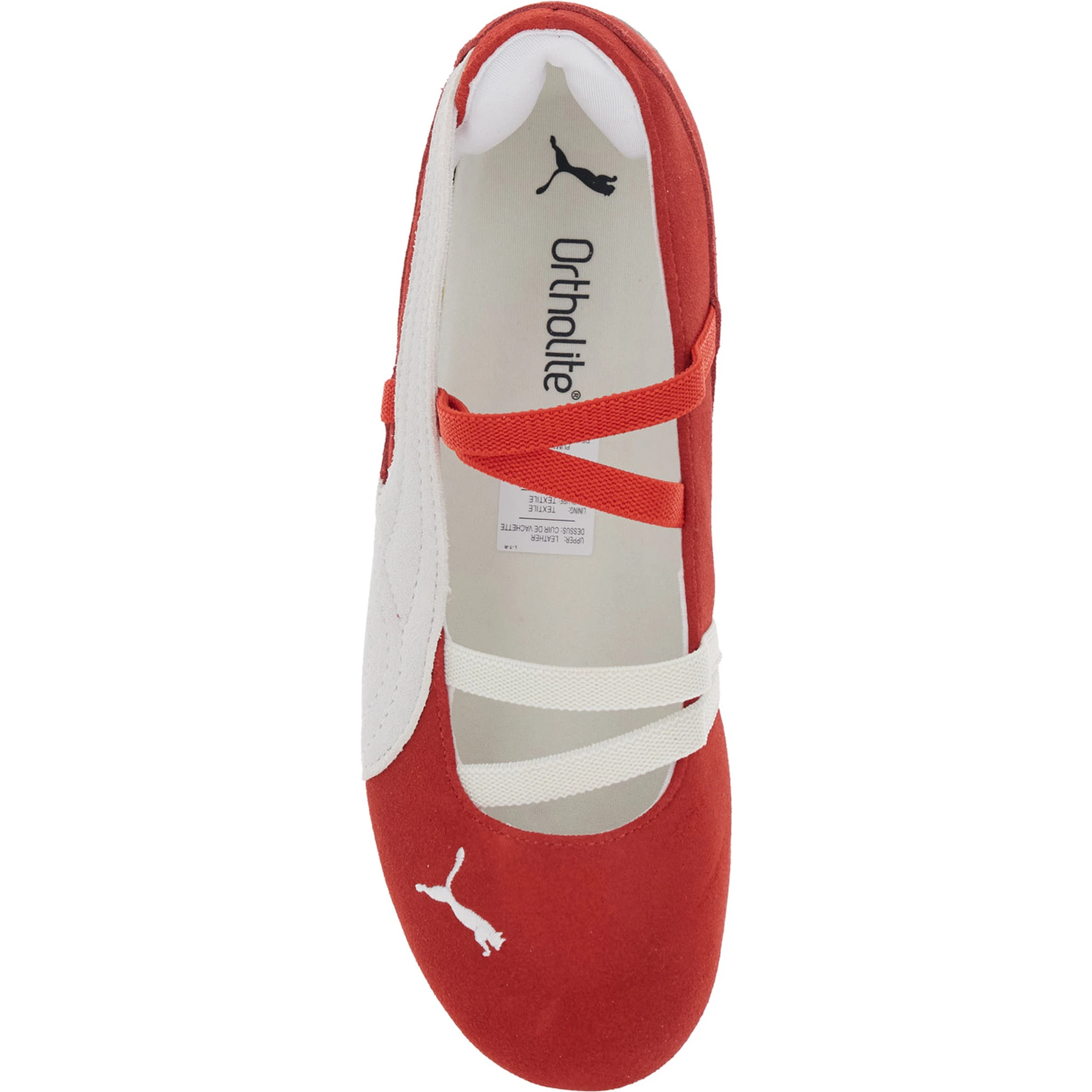 Speedcat Ballet Red Sneaker with Embroidered Logo on the Front and Elastic Band in Suede Woman