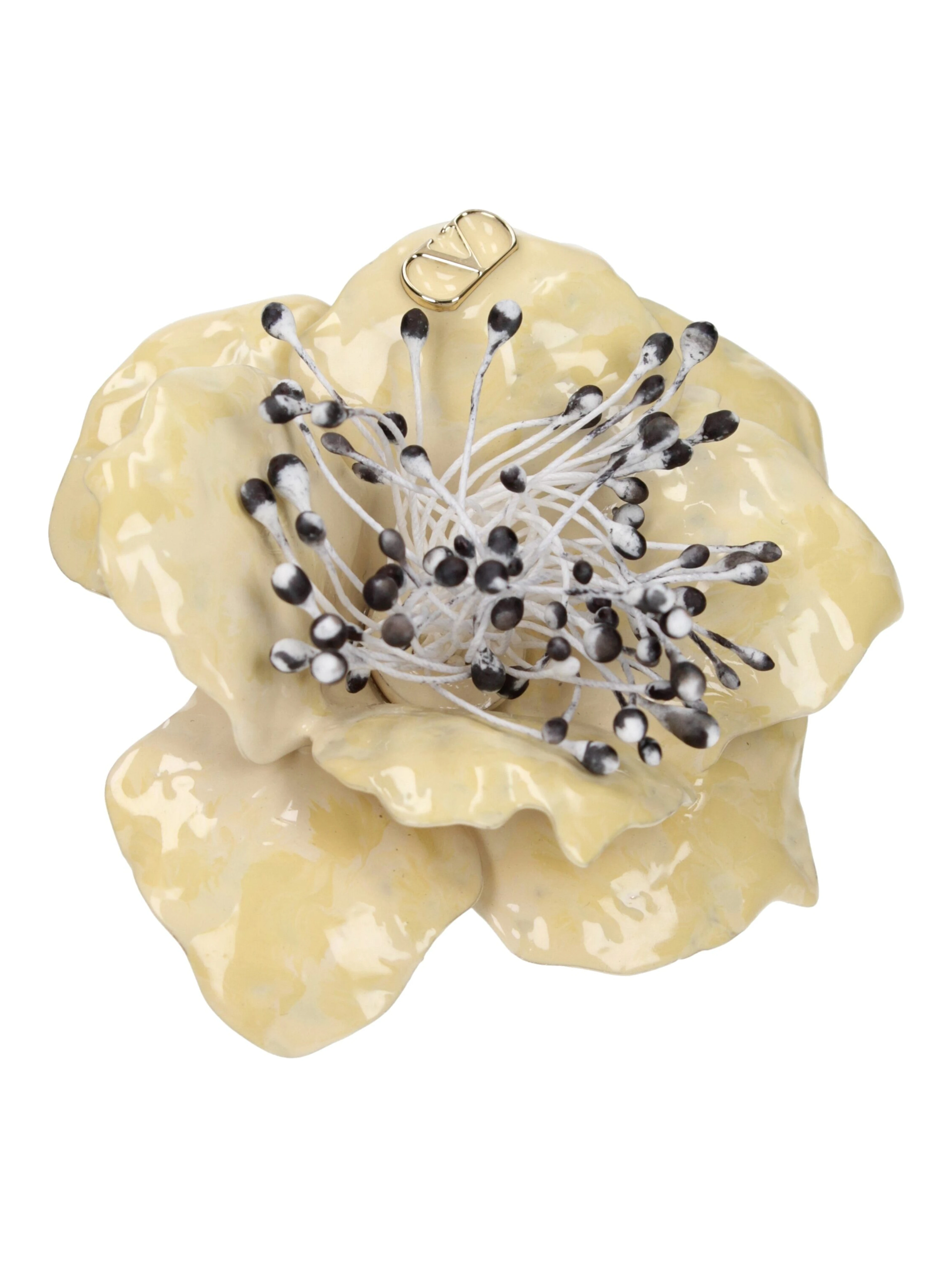 Beige Metal Broch
