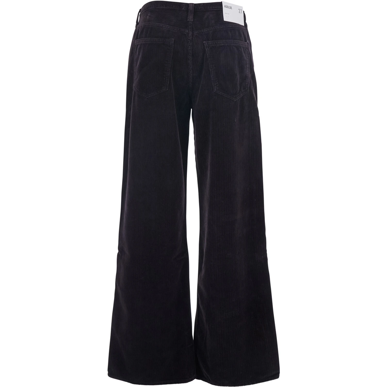 Keira Brown Pants with Belt Loops and Wide Leg in Corduroy Woman