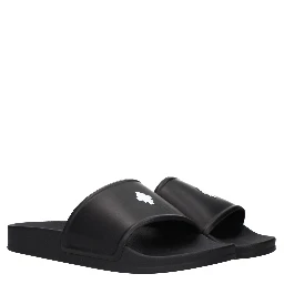 Black Cotton Slippers