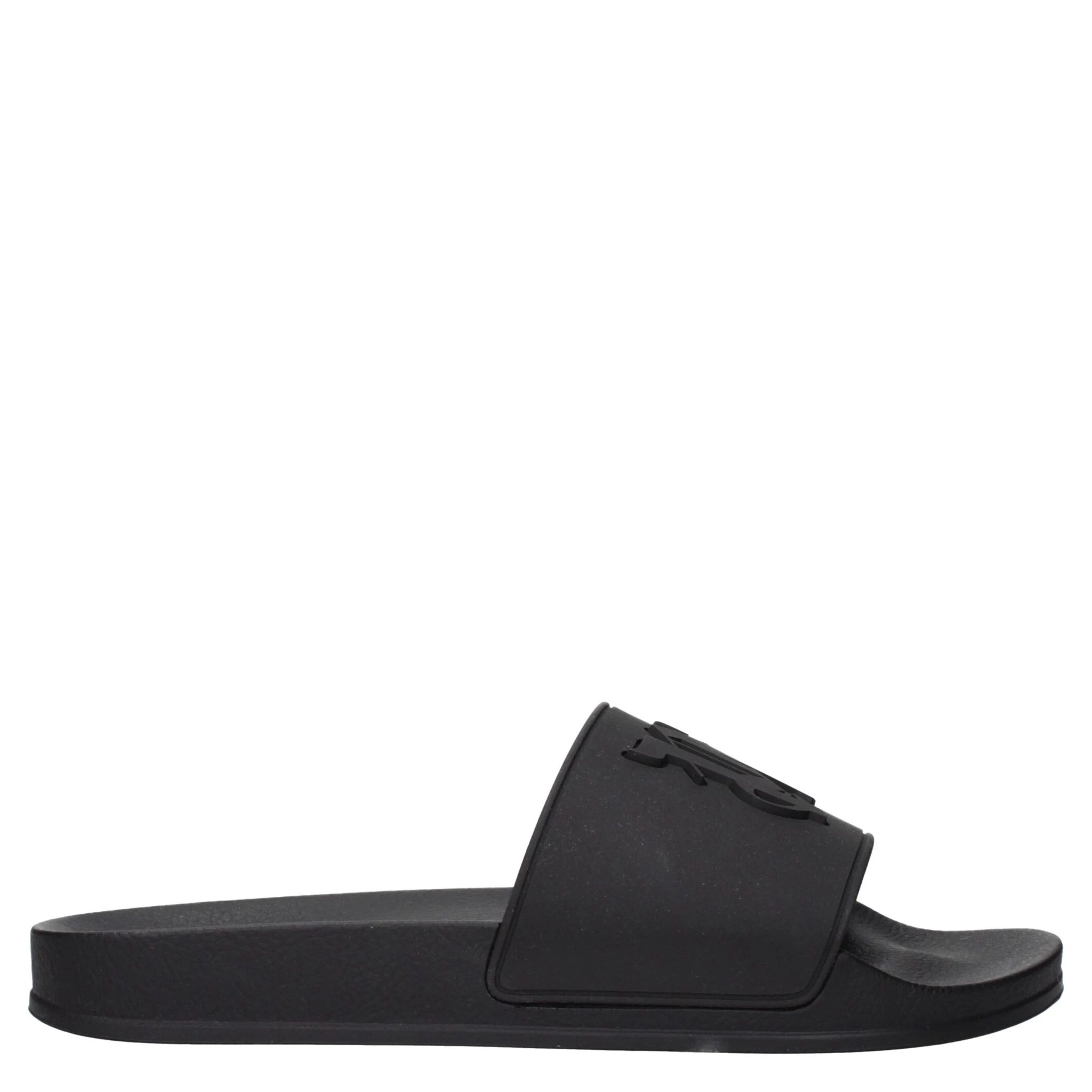 Black Cotton Slippers