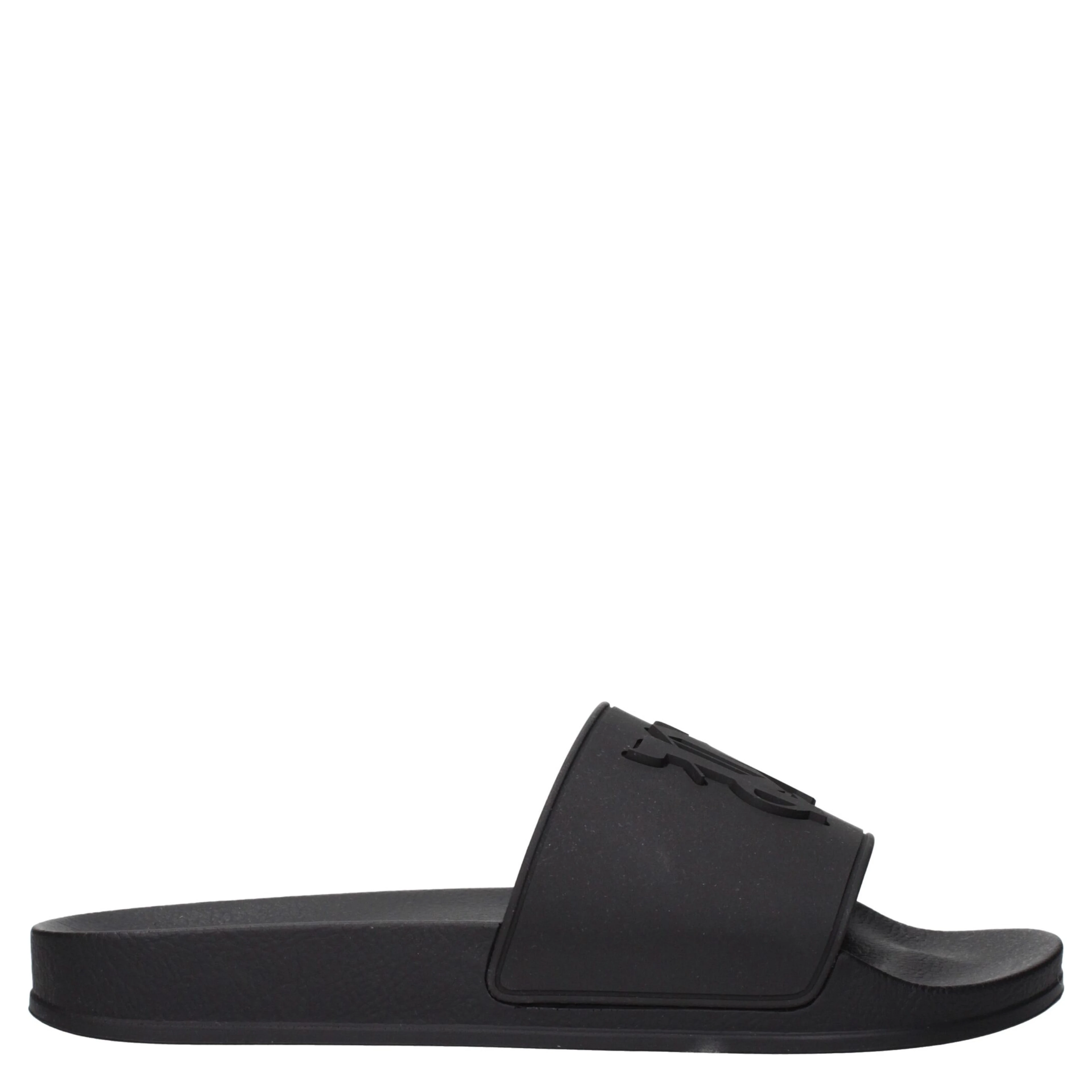 Black Cotton Slippers