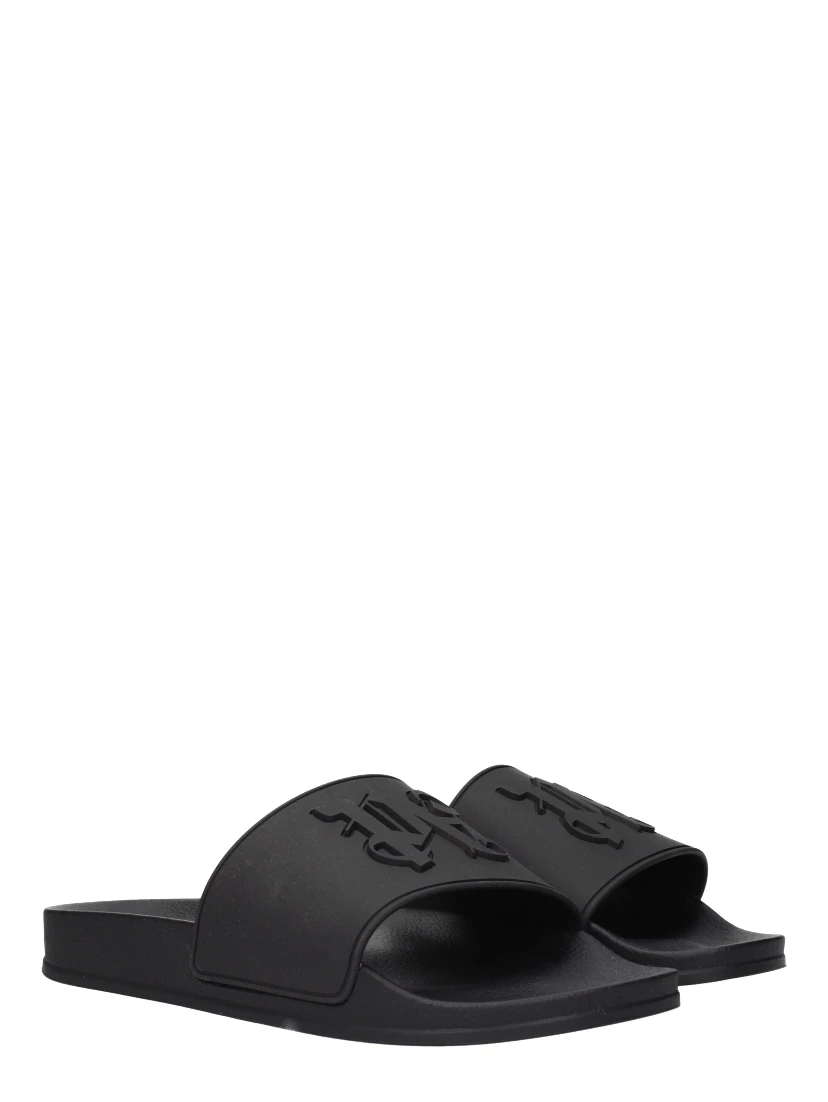 Black Cotton Slippers