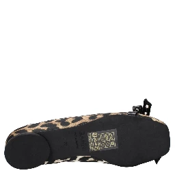 Brown Fabric Ballet Flats