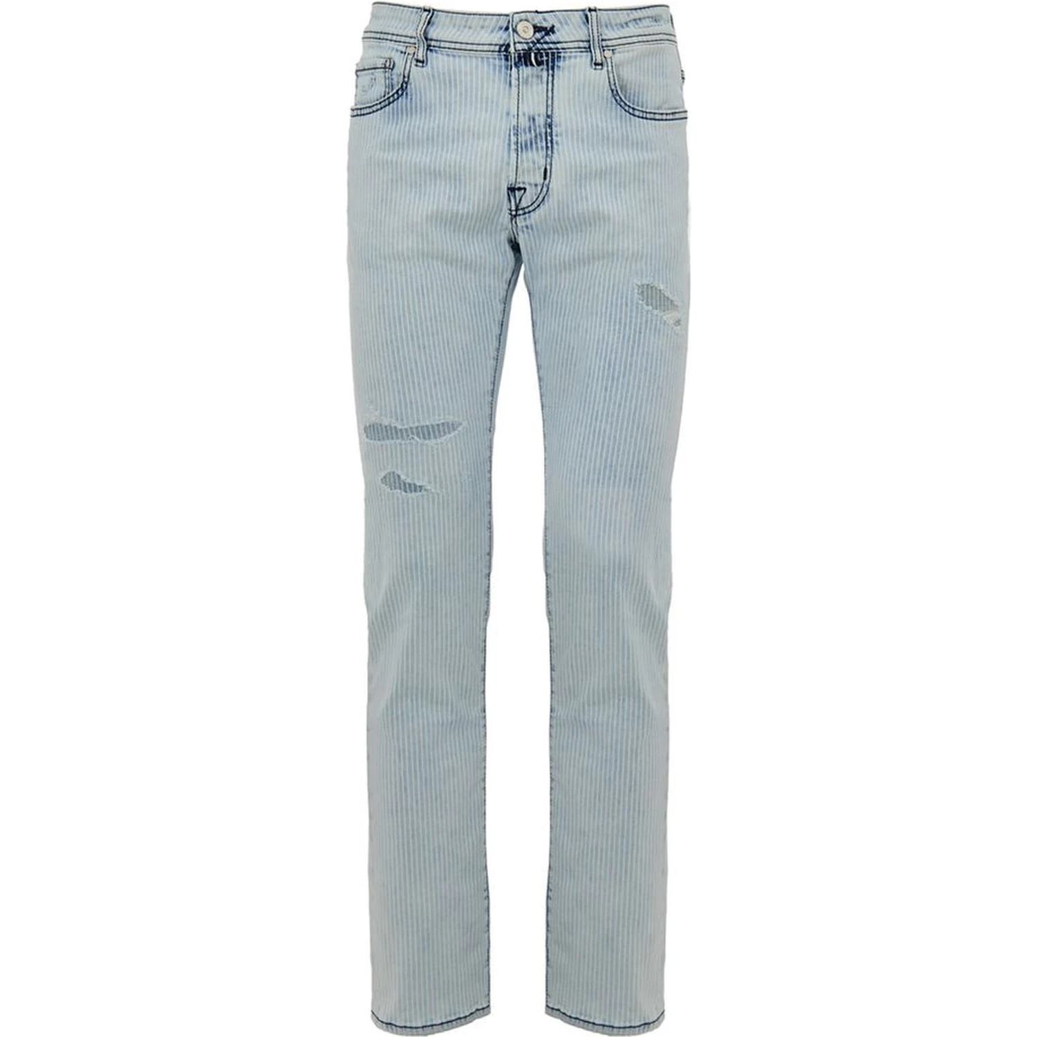 Blue Cotton Skinny Jeans