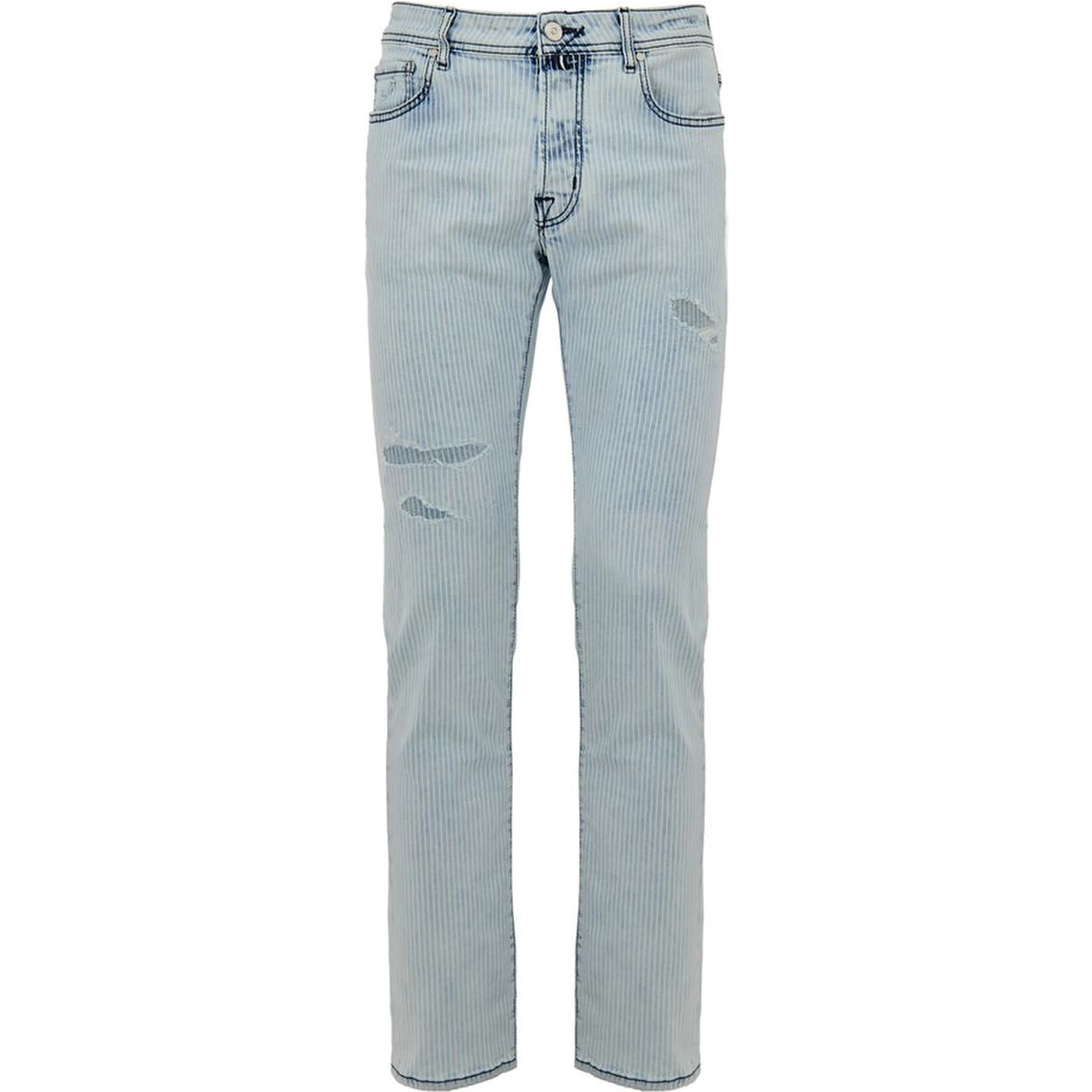 Blue Cotton Skinny Jeans