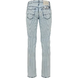 Blue Cotton Skinny Jeans