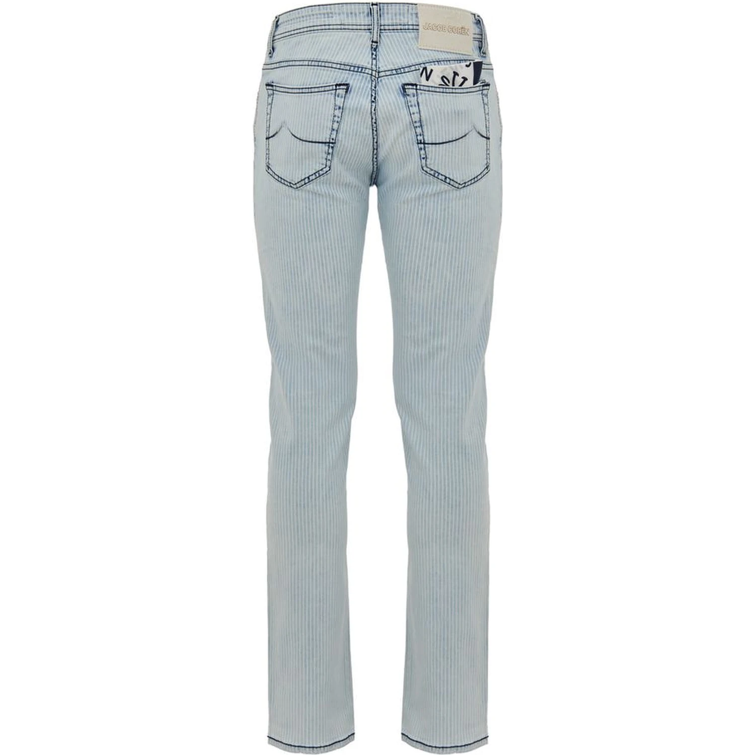 Blue Cotton Skinny Jeans
