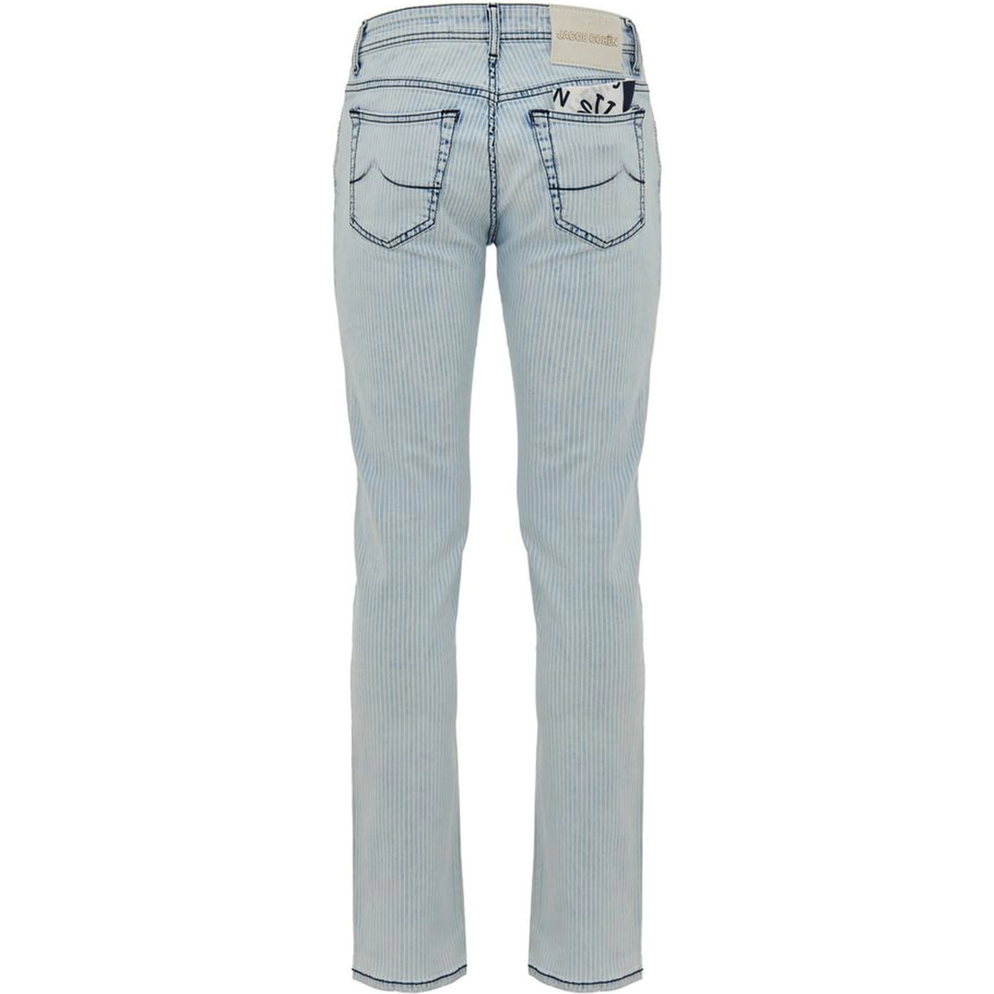 Blue Cotton Skinny Jeans