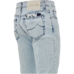 Blue Cotton Skinny Jeans