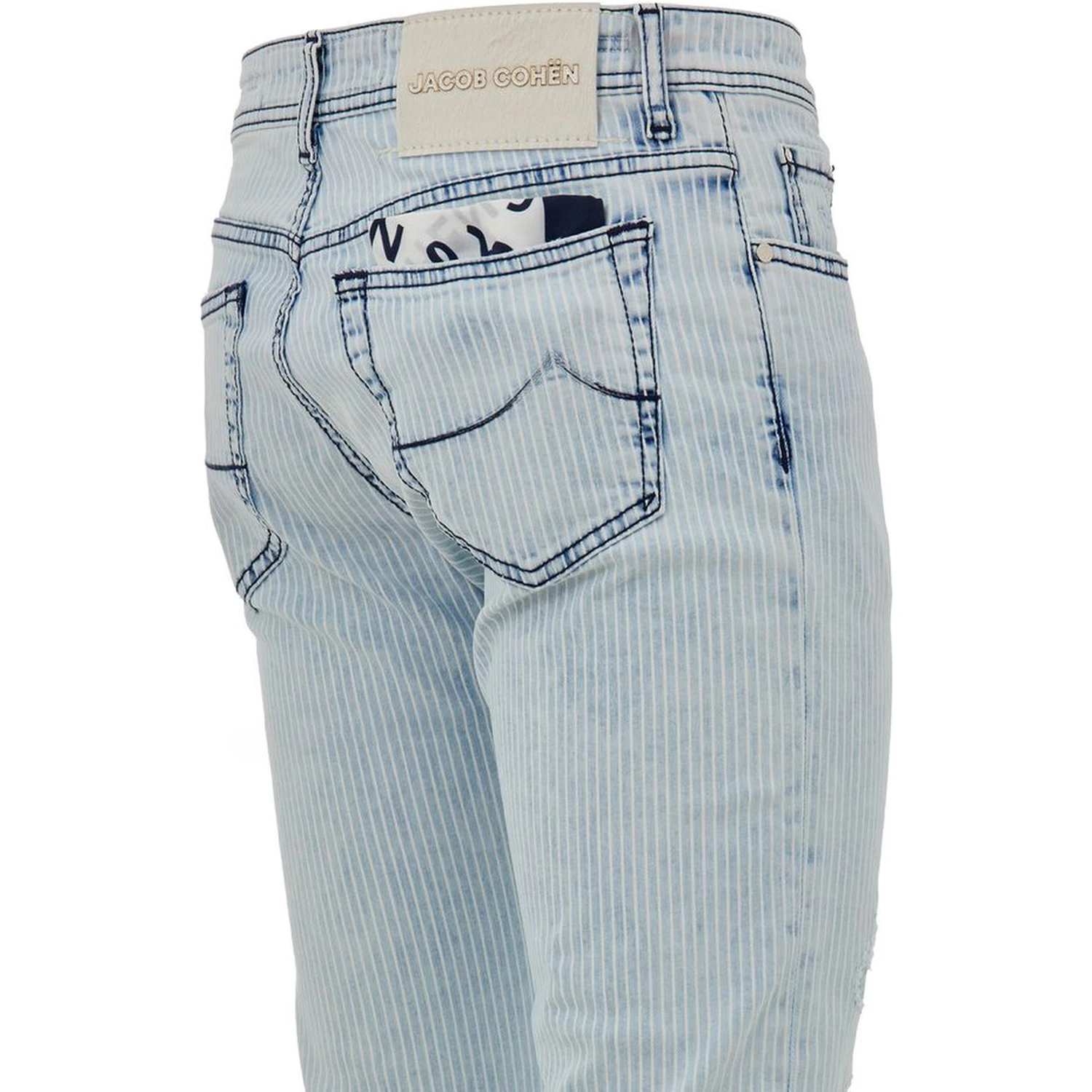 Blue Cotton Skinny Jeans