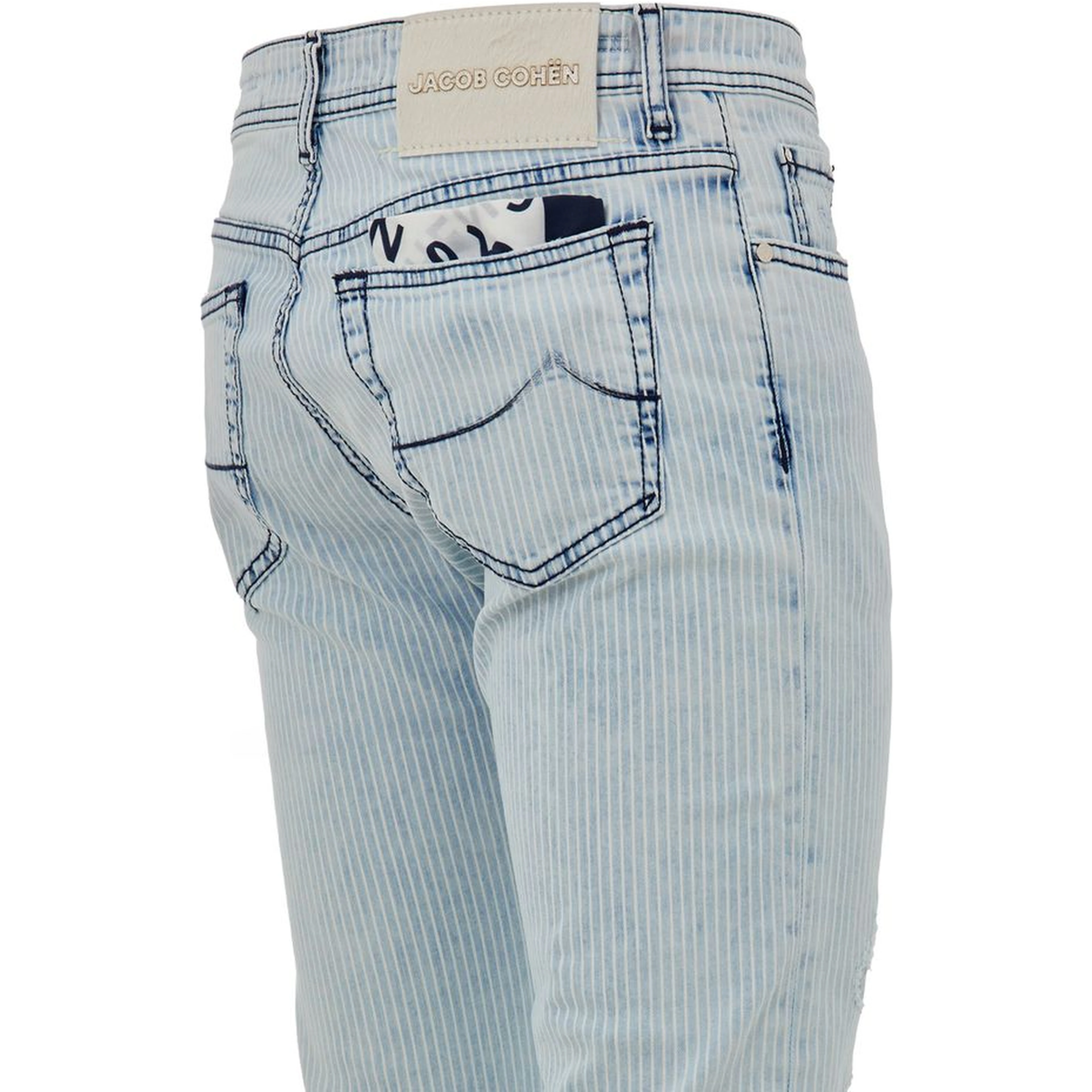 Blue Cotton Skinny Jeans