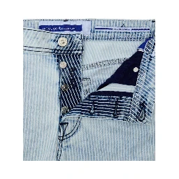 Blue Cotton Skinny Jeans