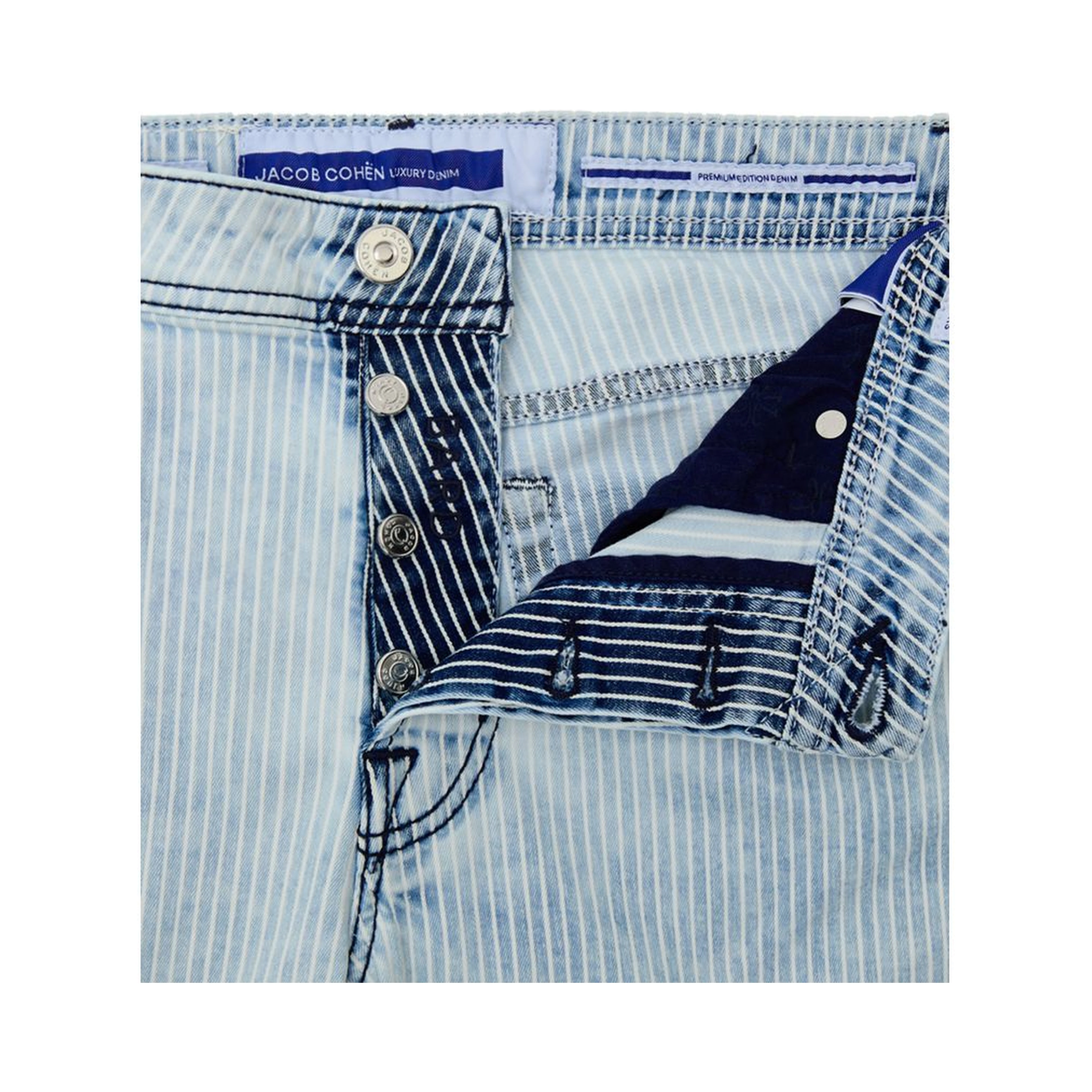 Blue Cotton Skinny Jeans