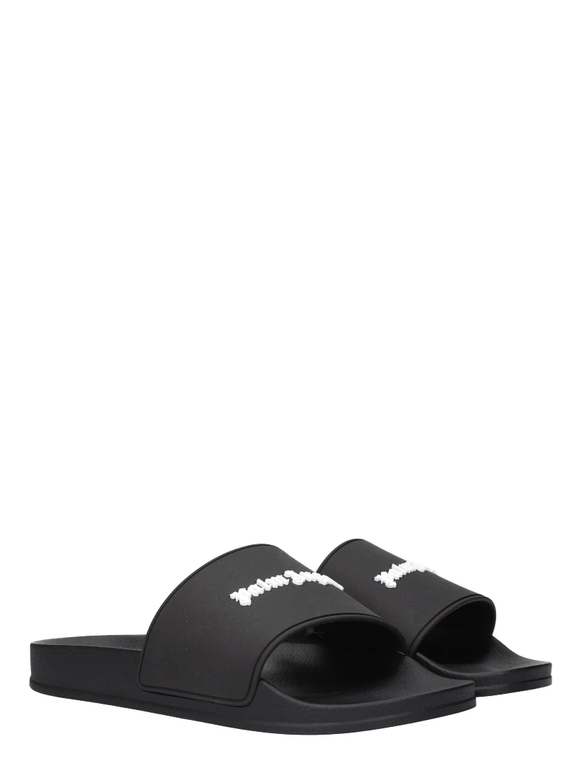 Black Cotton Slippers