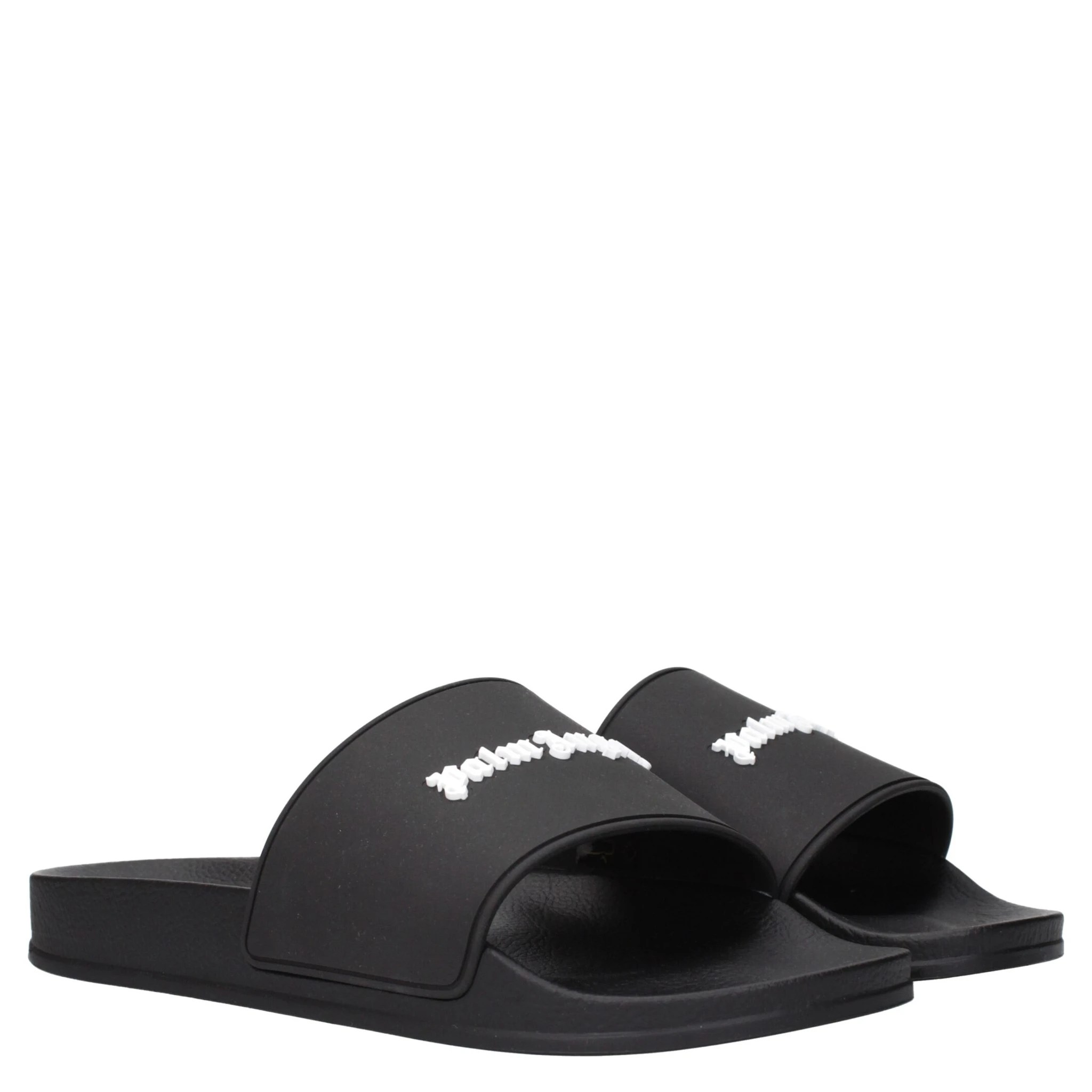 Black Cotton Slippers