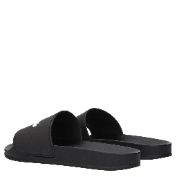 Black Cotton Slippers