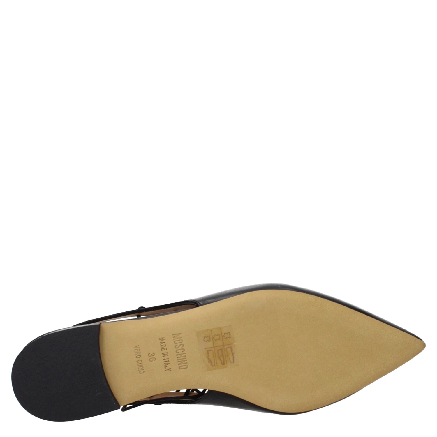Black Leather Flats