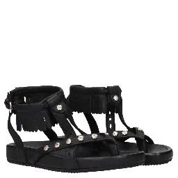 Black Leather Sandals