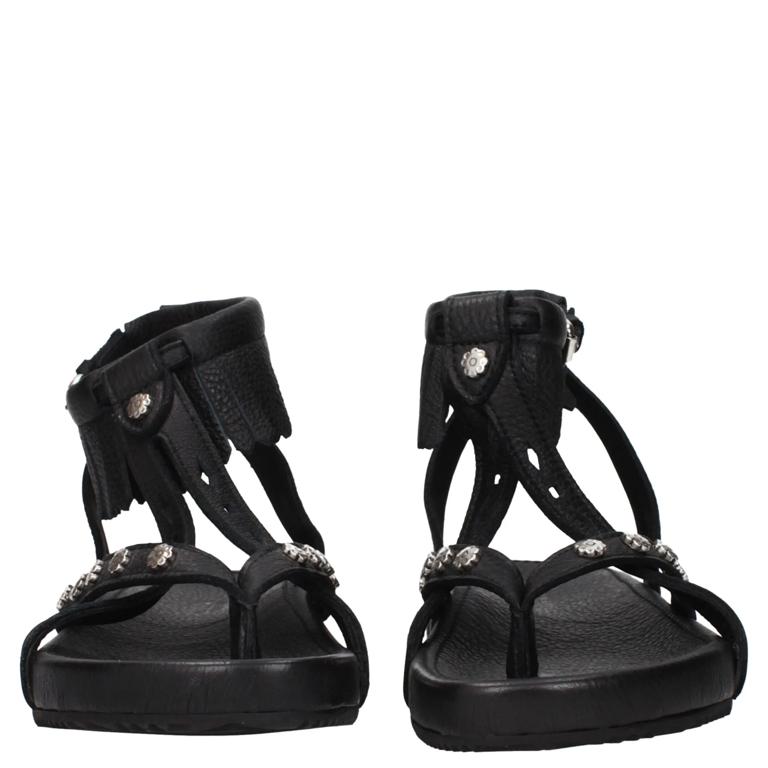 Black Leather Sandals