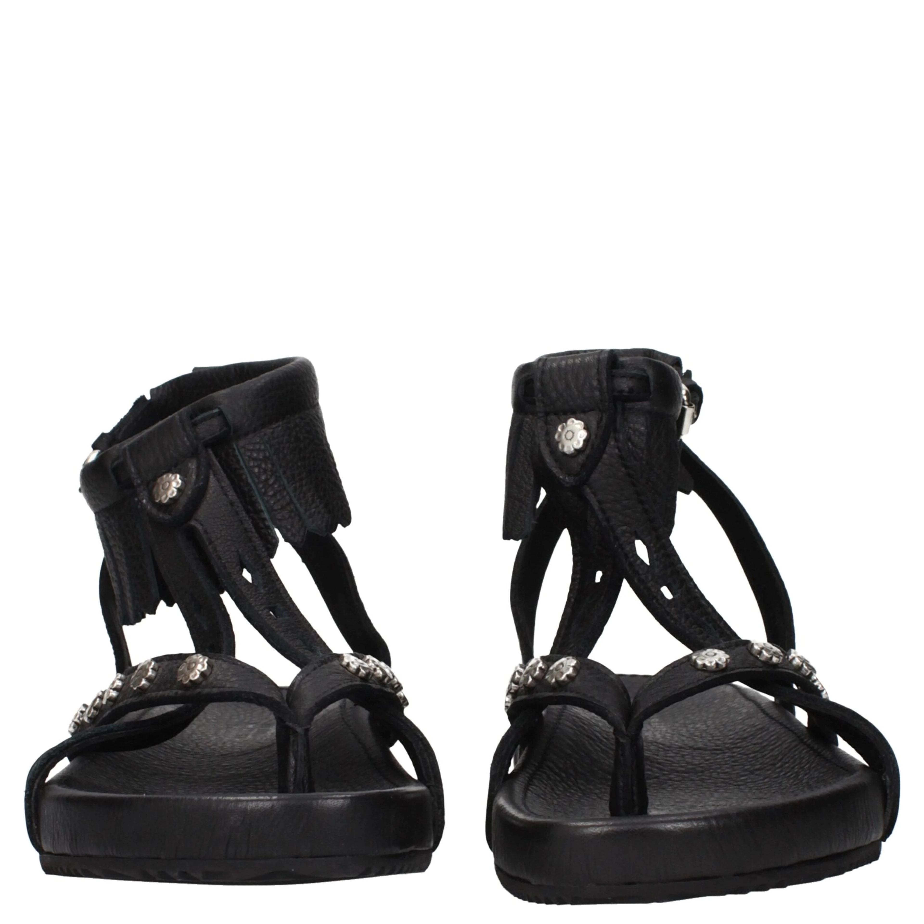 Black Leather Sandals