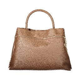 Brown Polyethylene Women Handbag