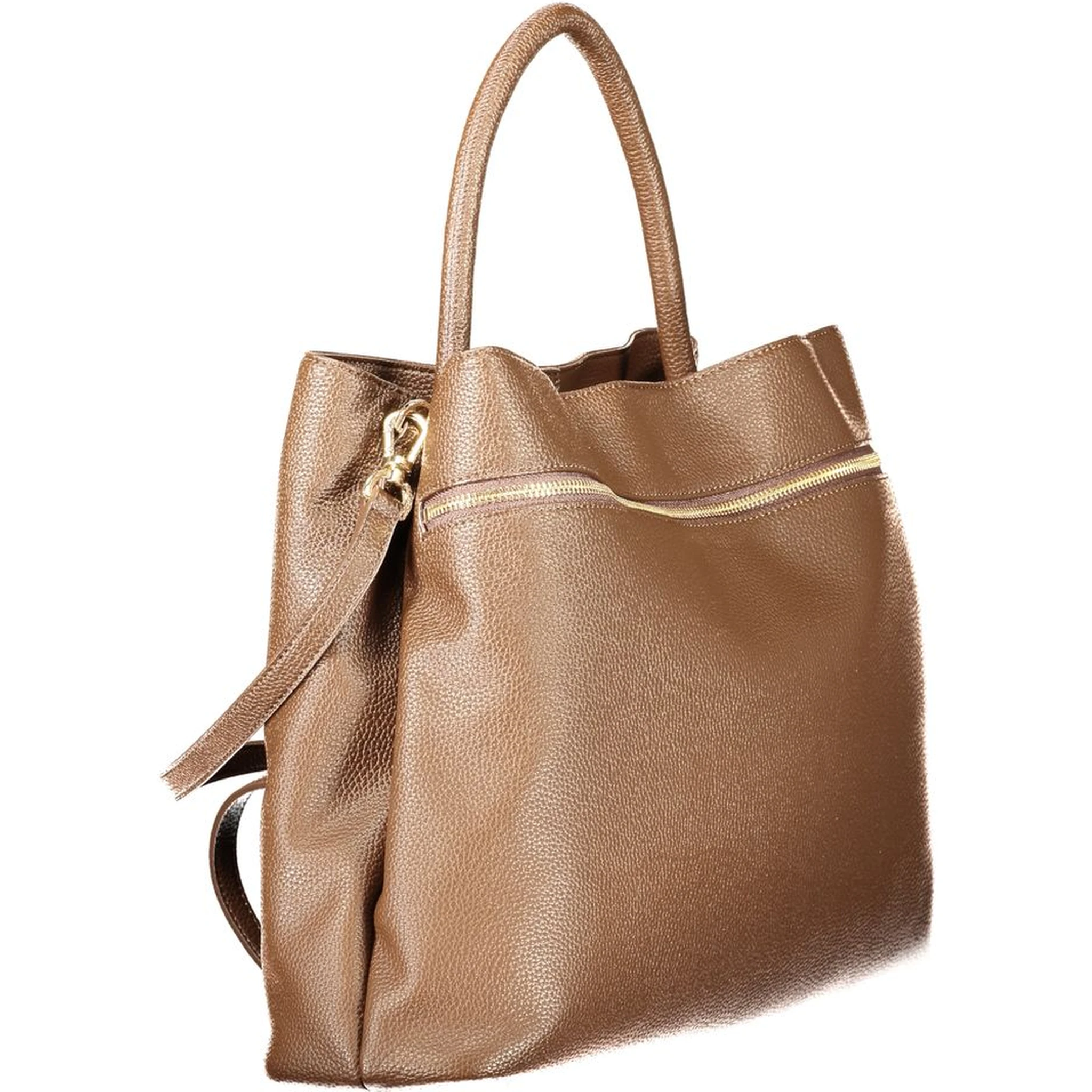 Brown Polyethylene Women Handbag