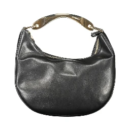 Black Polyethylene Women Handbag