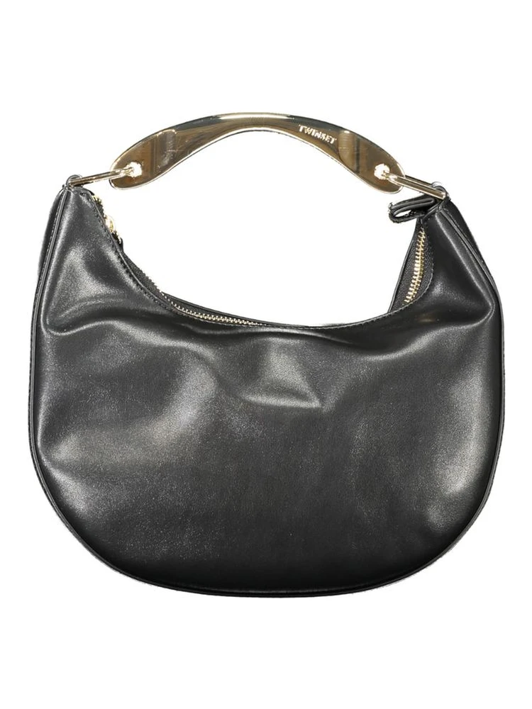 Black Polyethylene Women Handbag