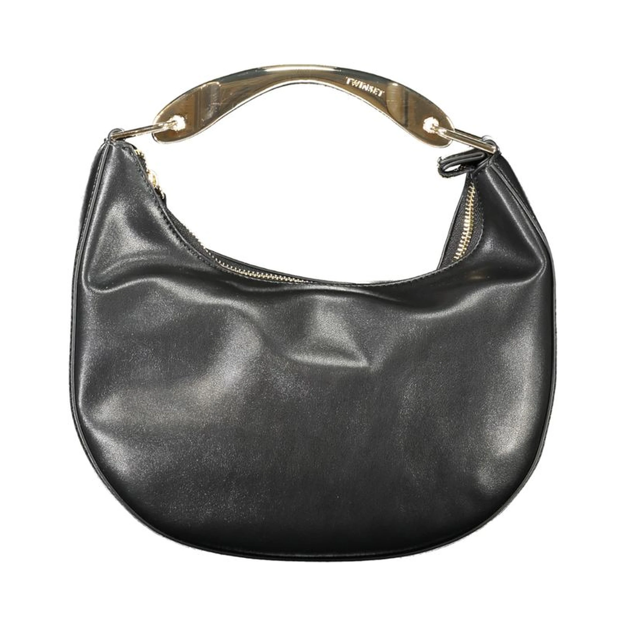 Black Polyethylene Women Handbag