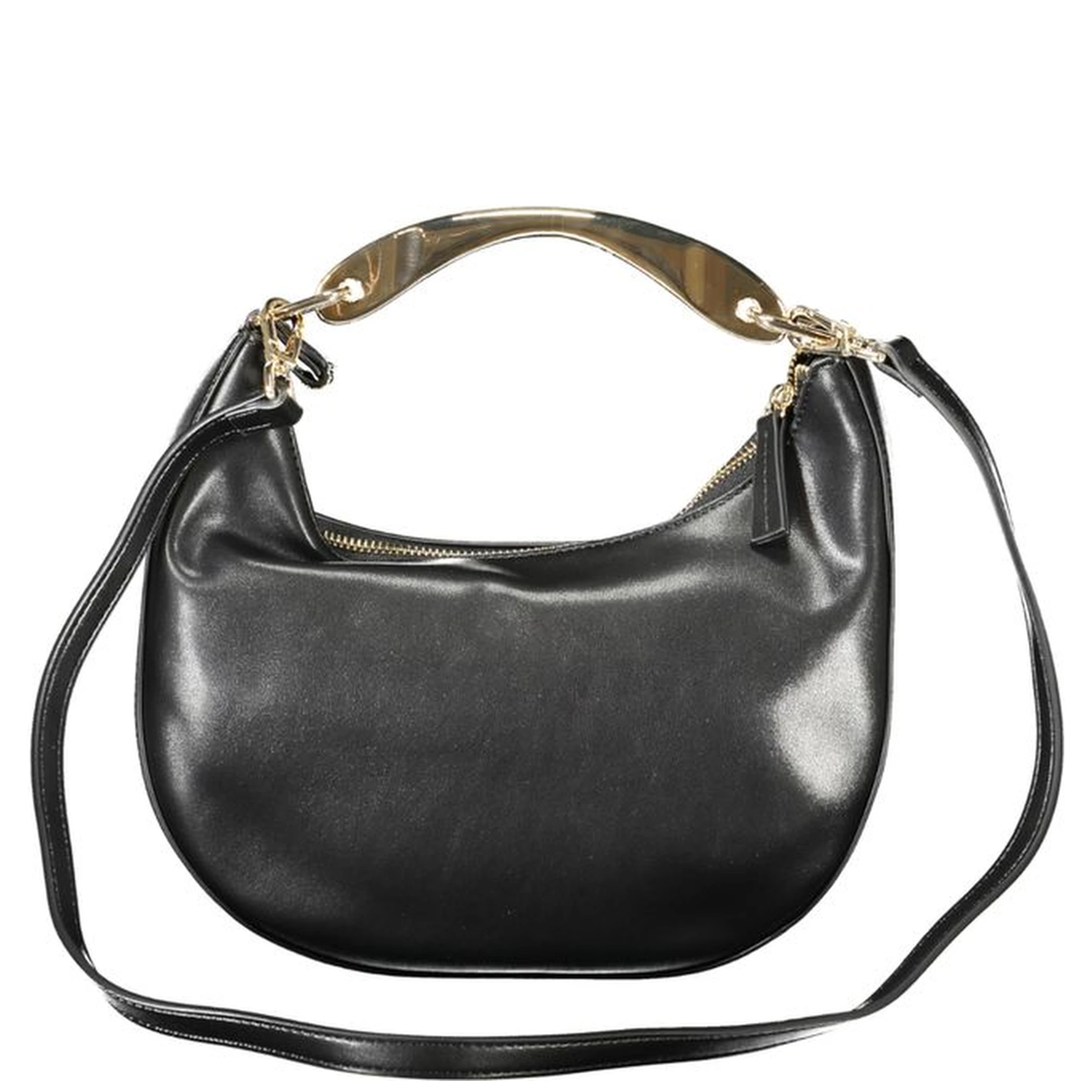 Black Polyethylene Women Handbag