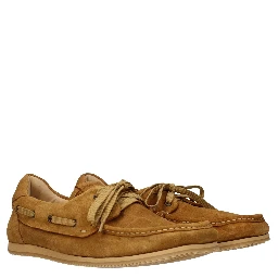 Brown Leather Slip-On Loafers