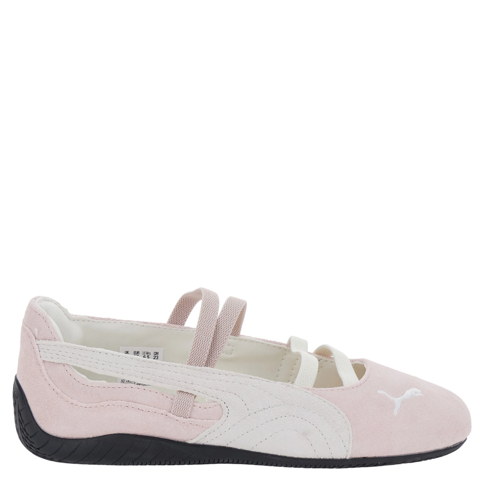 Speedcat Ballet Pink Sneaker with Embroidered Logo on the Front and Elastic Band in Suede Woman